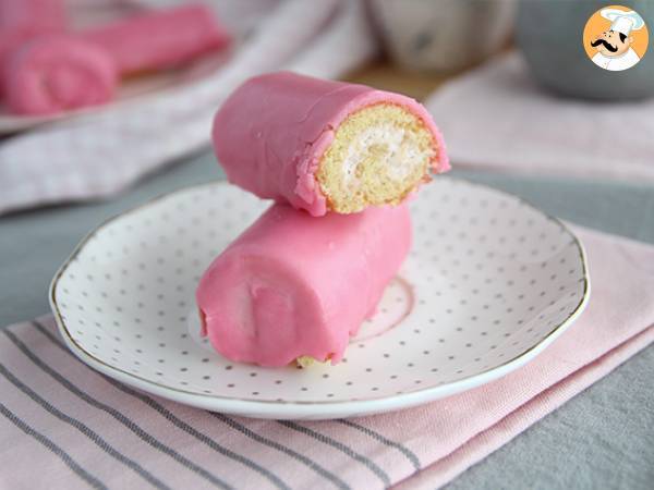 Mini strawberry rolls, pink panthers