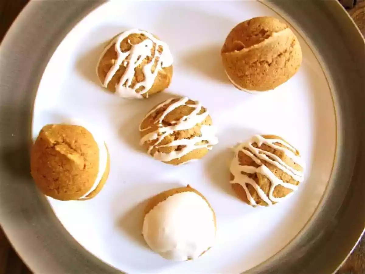 Mini Sweet Potato Whoopie Pies with Maple Marshmallow Frosting