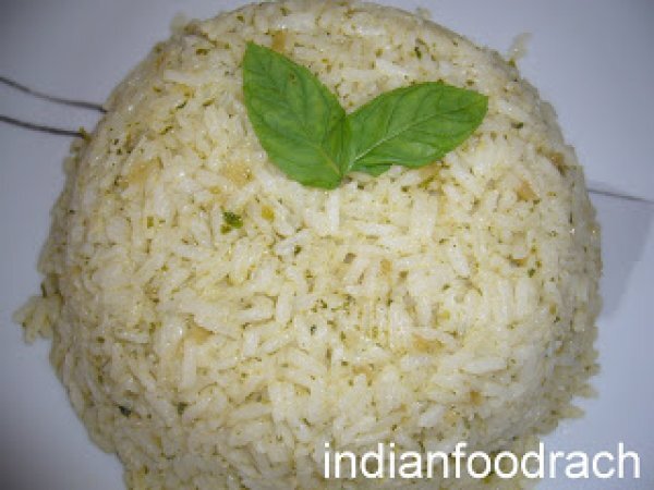 Mint rice( pudina anna/ pudina sadam)