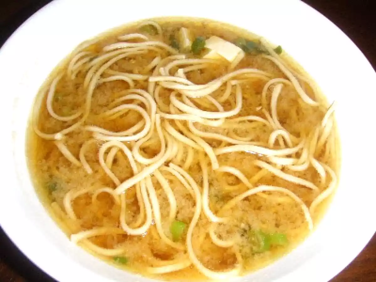 Miso Soup with Udon Noodles