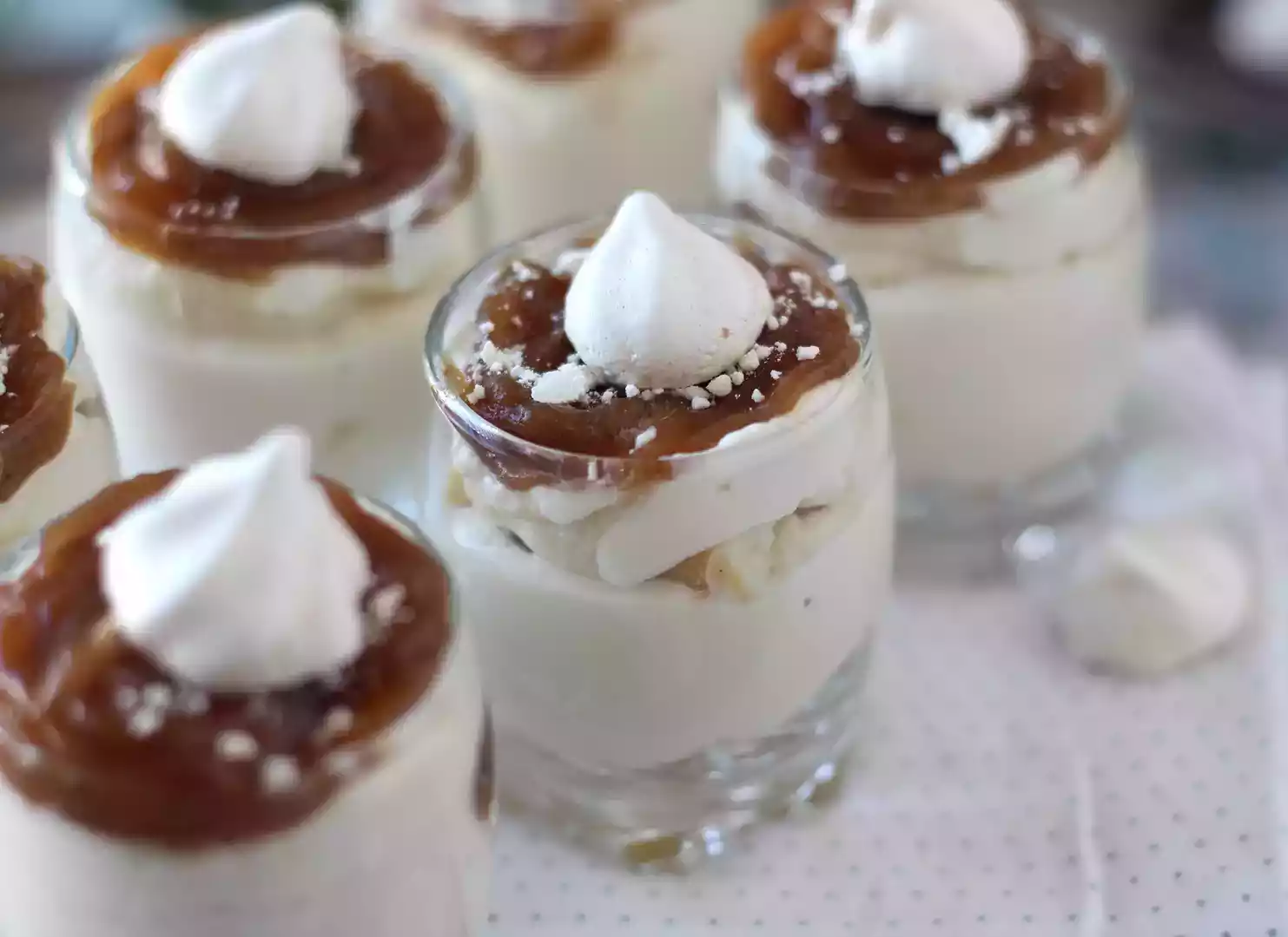 Mont blanc verrine recipe with chestnut cream and meringue