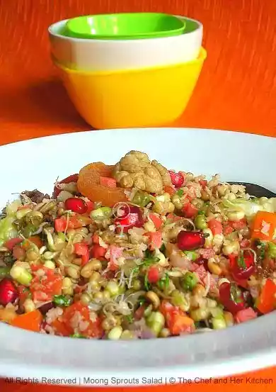 Moong sprouts salad recipe