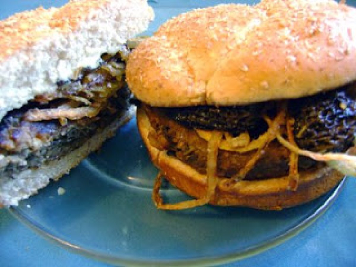 Morel Mushroom Stuffed Teriyaki Burgers and Morel Tater Tots, with Roasted Garlic - photo 2