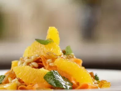 Moroccan Salad with Carrot, Oranges and Pine Nuts