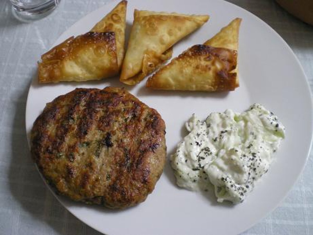 Mpiftekia (Hamburgers) with Vlita and Garlicky Cucumber Salad - photo 6