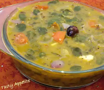Moringa leaves and lentils sambar recipe