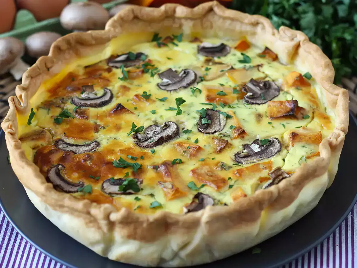 Mushroom and butternut squash quiche - photo 5