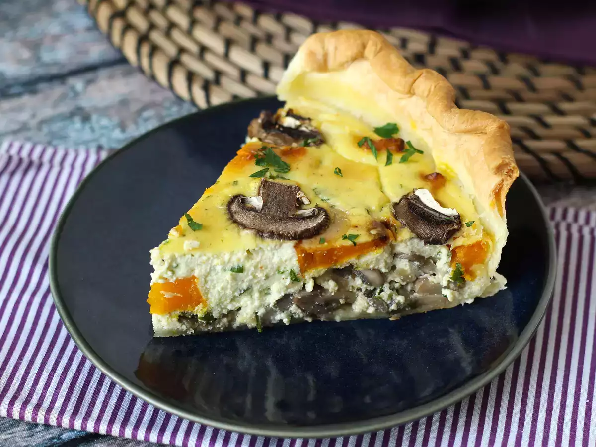 Mushroom and butternut squash quiche - photo 6