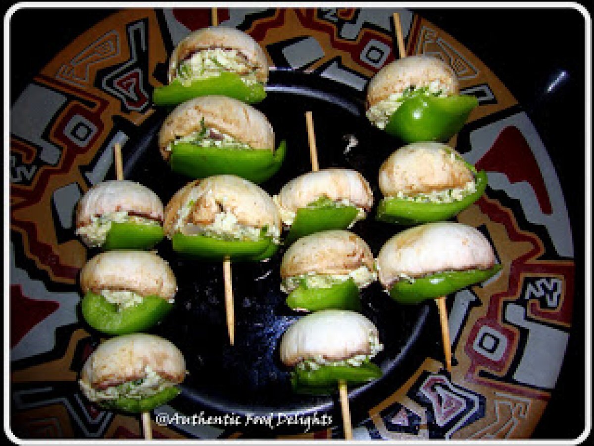 Mushroom Tikka Stuffed With Creamy Cottage Cheese - photo 2