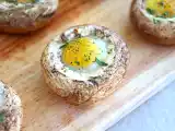 Mushrooms with quail eggs, photo 1