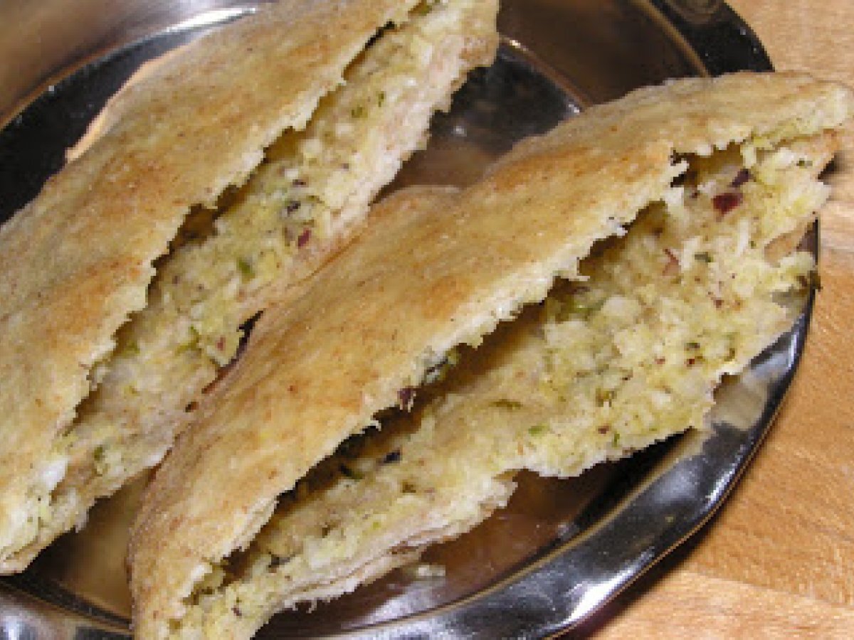 Nariyal Poori (coconut stuffed pooris) - photo 3