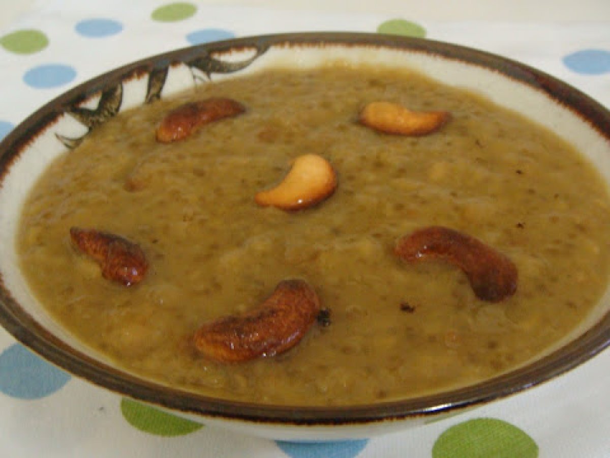 Navarathri Special ~ Payatham paruppu payasam (Moong Dal Kheer) - photo 2