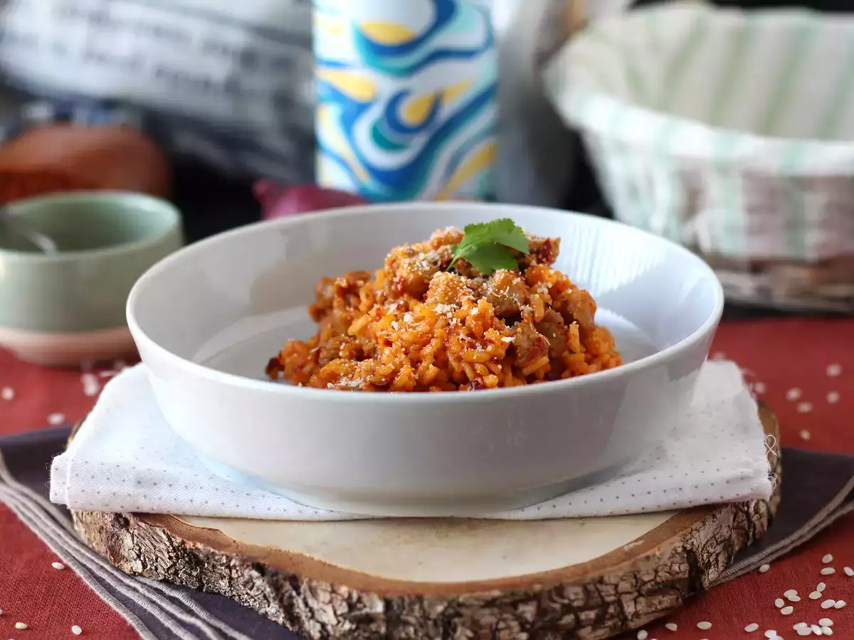 ’Nduja and sausage risotto, a first course with an intense flavor - photo 6