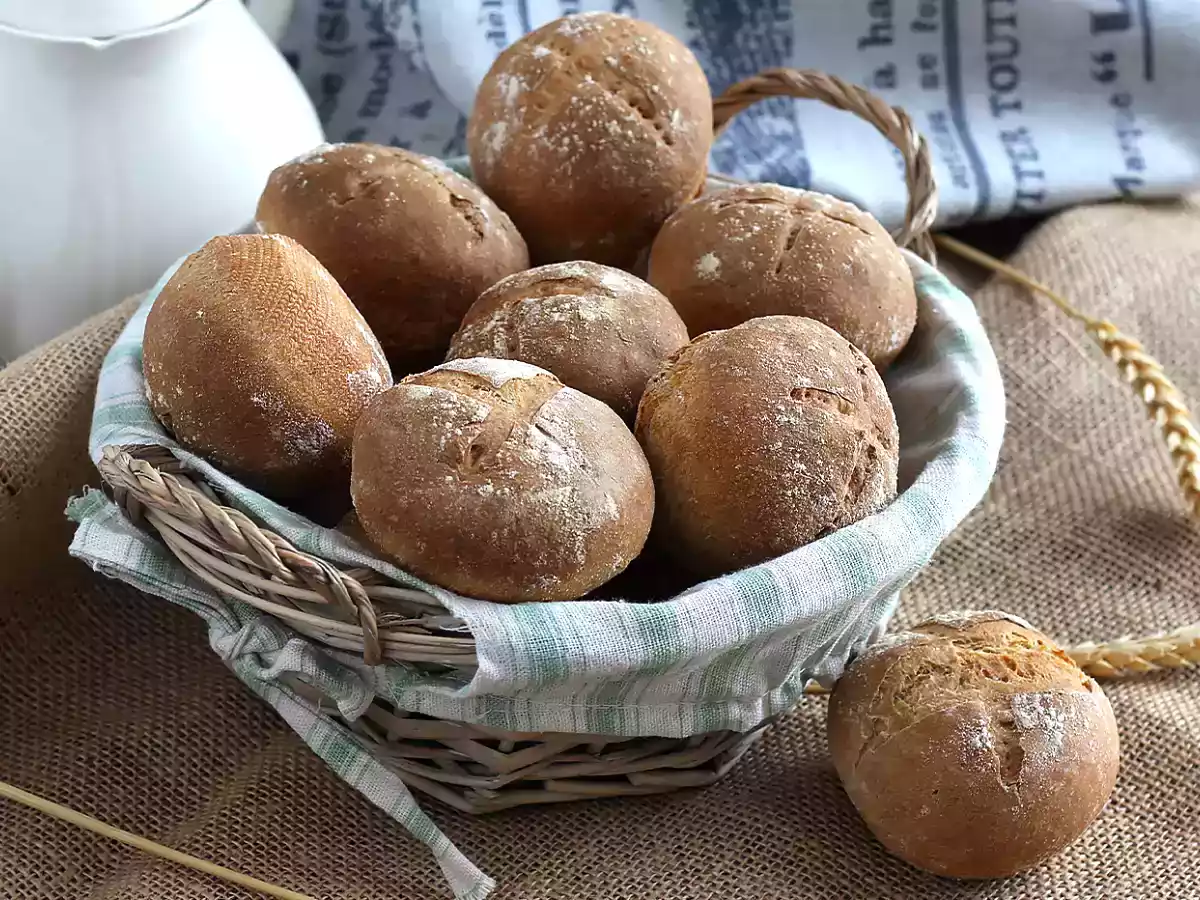 No knead mini breads - crispy and soft result!