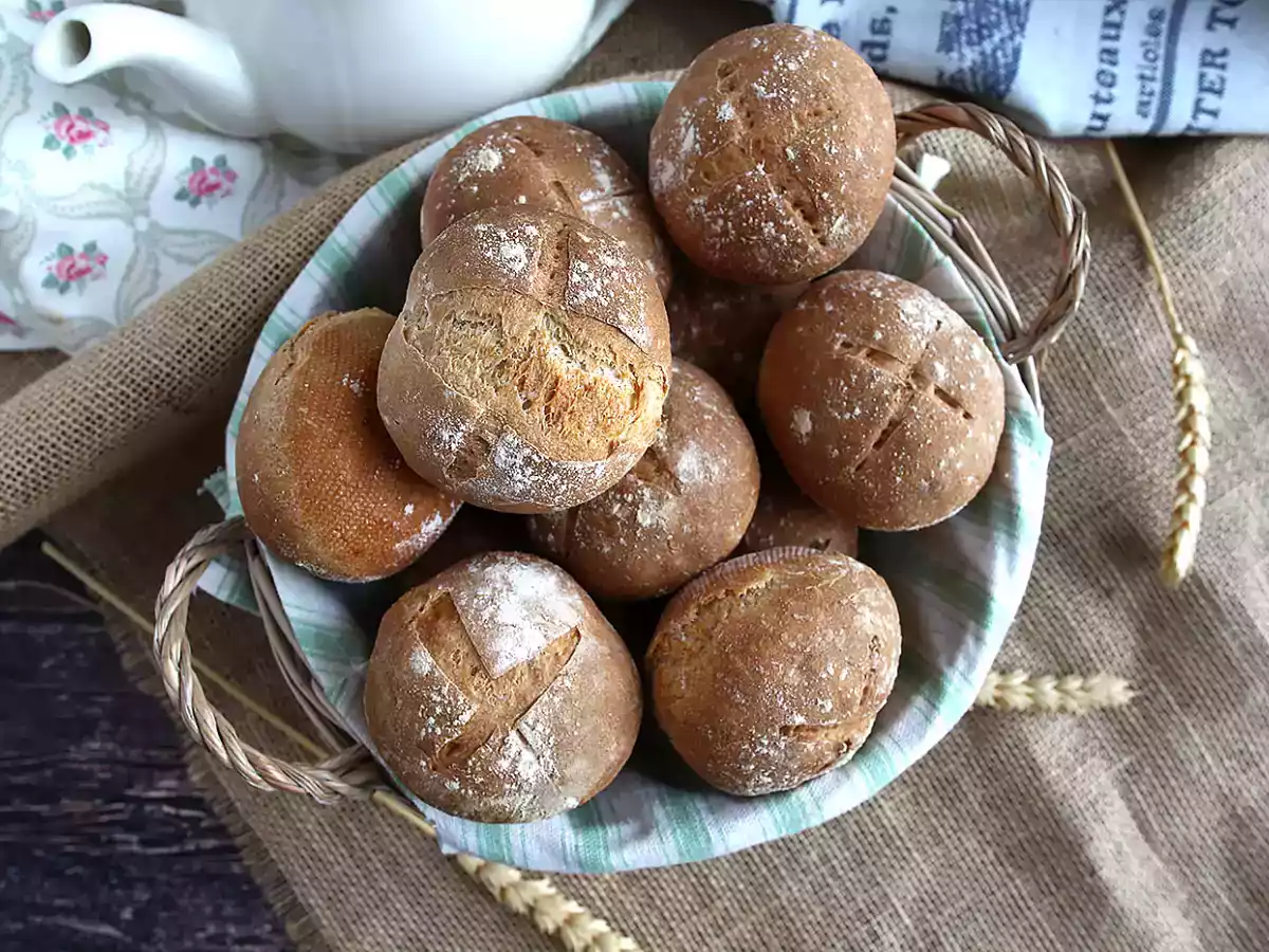 No knead mini breads - crispy and soft result! - photo 3