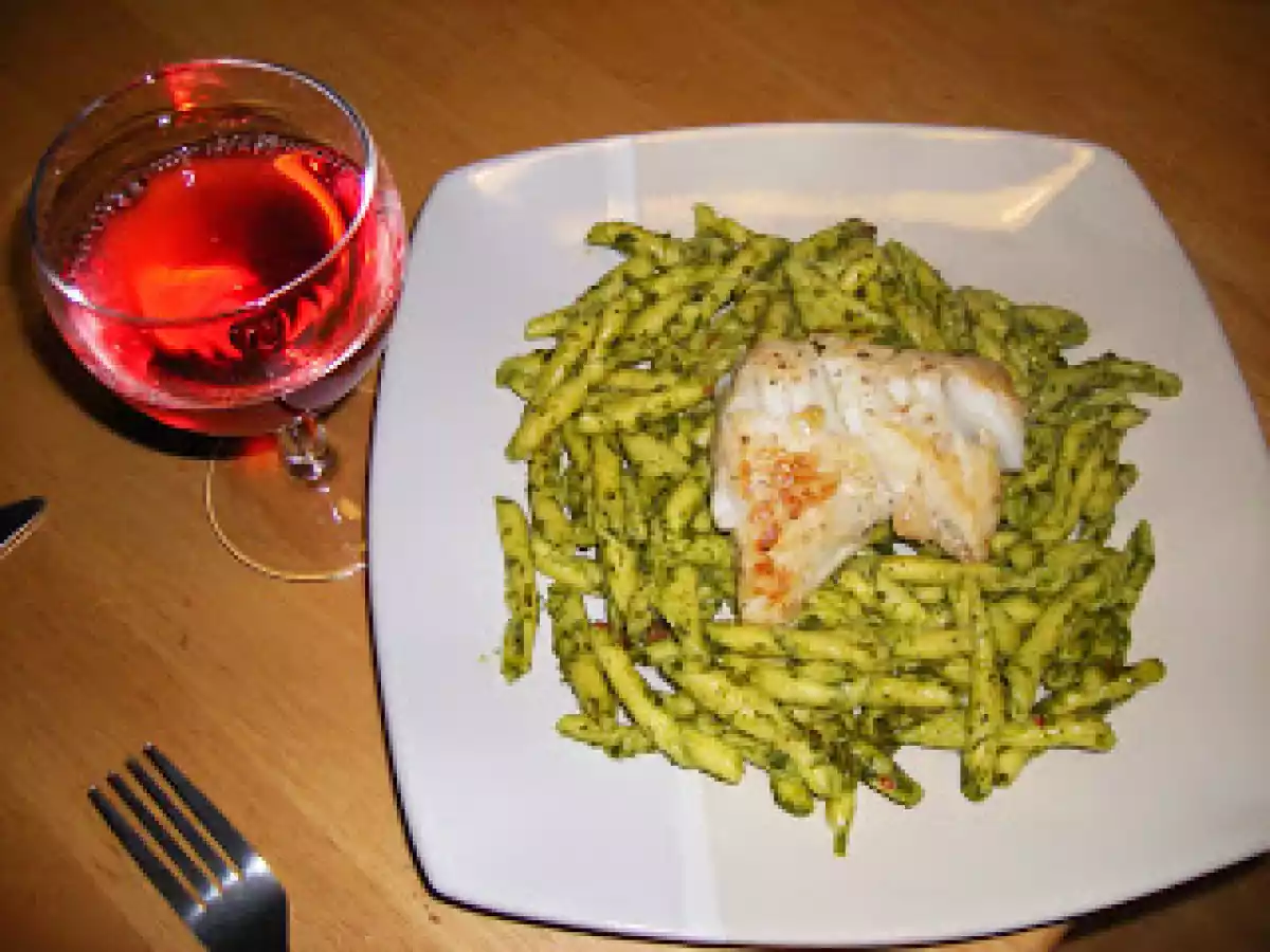 Nut Free Salad Pesto Pasta with a Pan Fried Cod Loin - photo 4
