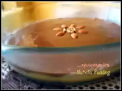 Nutella pudding...with creamy hazelnut spread and biscuits