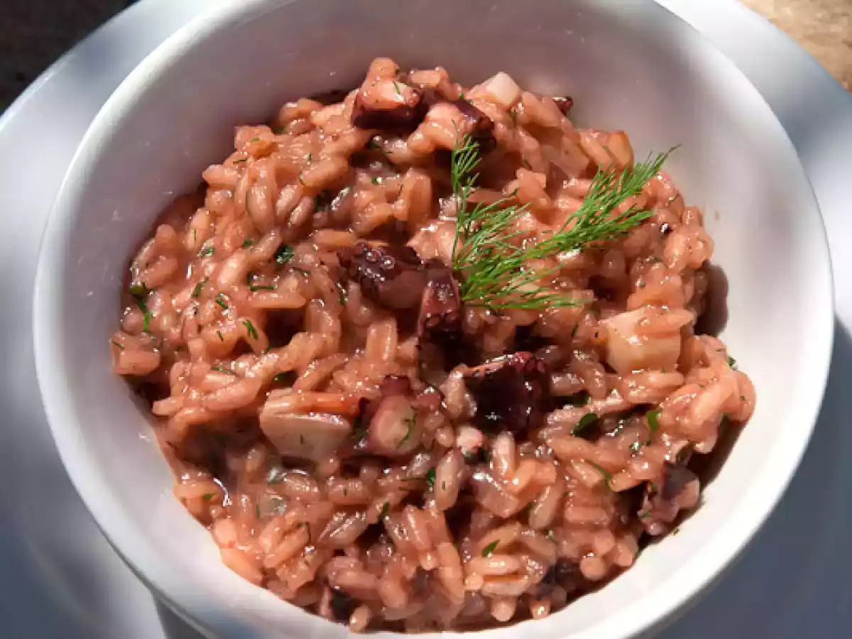 Octopus risotto