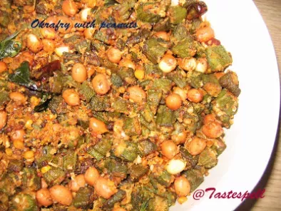 Okra fry with peanuts