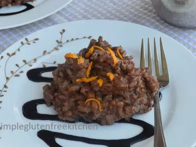 Orange Flavored chocolate risotto