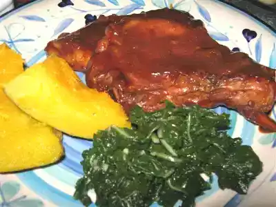 Orange pork chops recipe in sweet toffee sauce