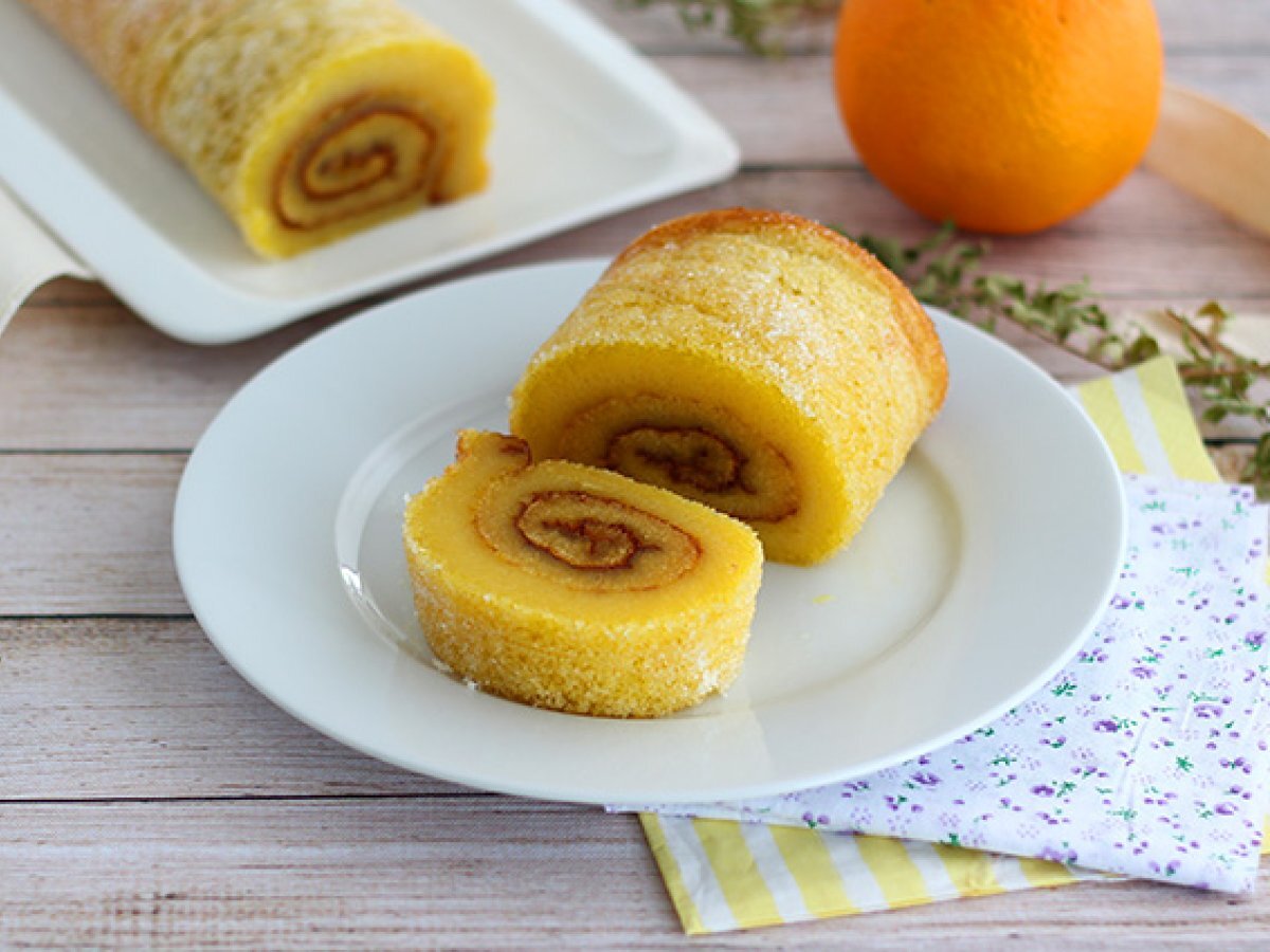 Orange swiss roll from Portugal - Torta de laranja