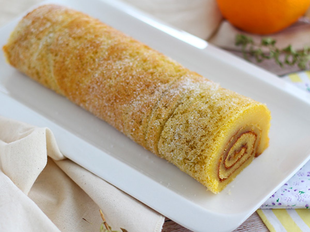 Orange swiss roll from Portugal - Torta de laranja - photo 2