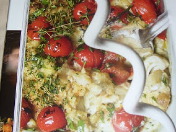 Ottolenghi's Fennel, Cherry Tomato & Crumble Gratin