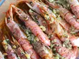Oven-baked prawns with garlic and herbs, photo 2