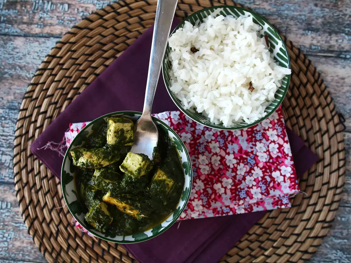 Palak tofu: Indian curry with spinach and tofu - photo 6