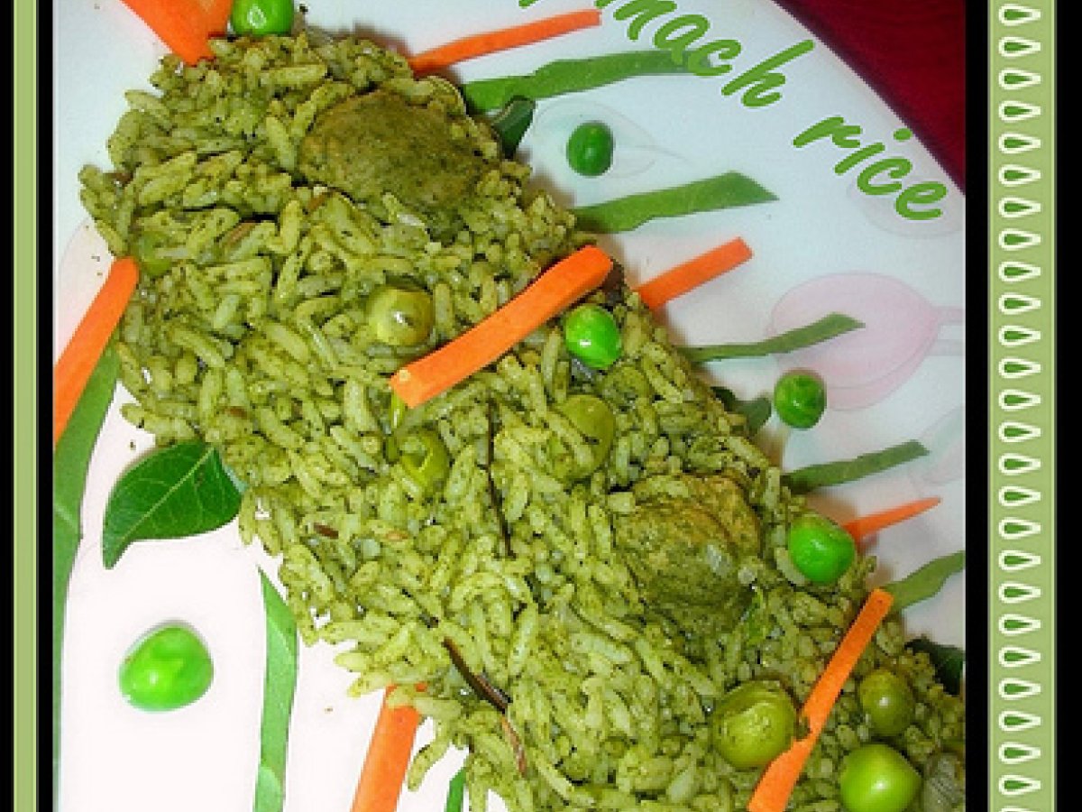 Palak(Spinach) Rice