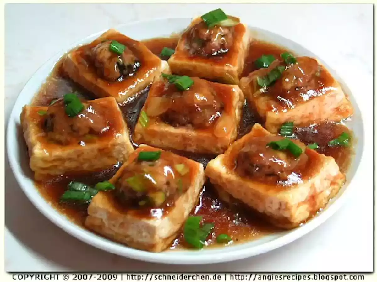 Pan-Fried Stuffed Tofu With Oyster Sauce