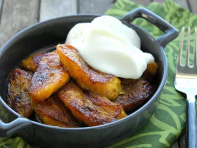 Pan-fried sweet plantains...