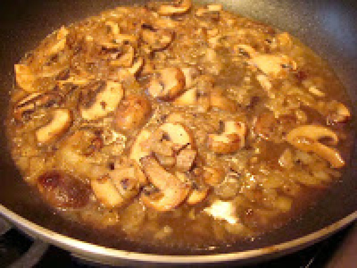 Pan Seared Steak with Mushroom Brandy Cream Sauce - photo 3