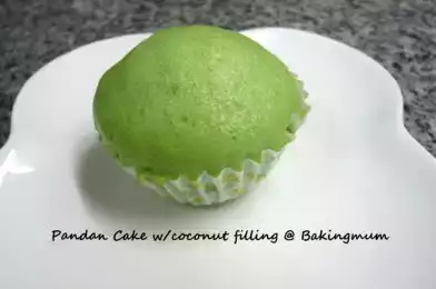 Pandan cake recipe with coconut filling - easy and tasty