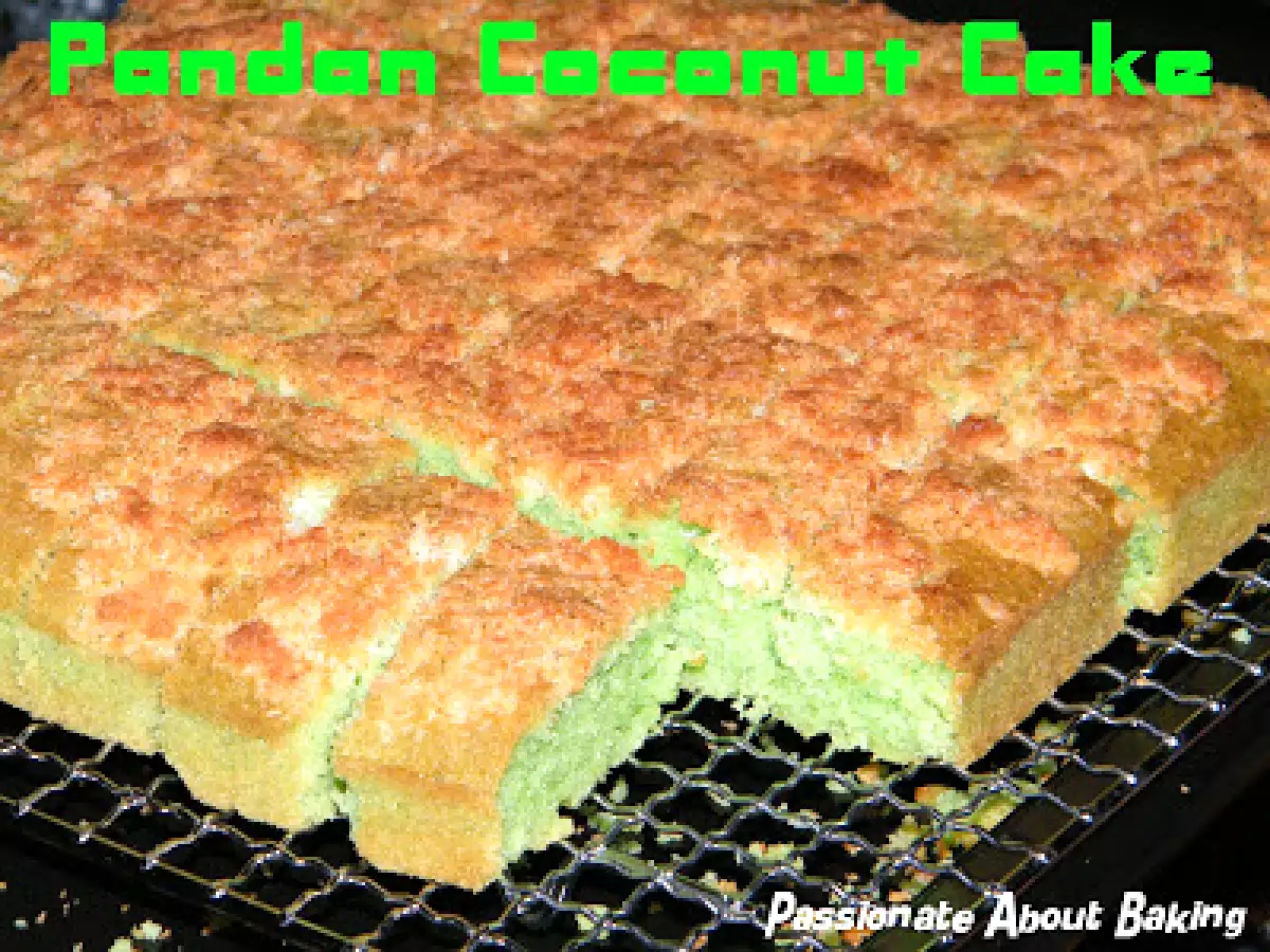 Pandan Coconut Cake