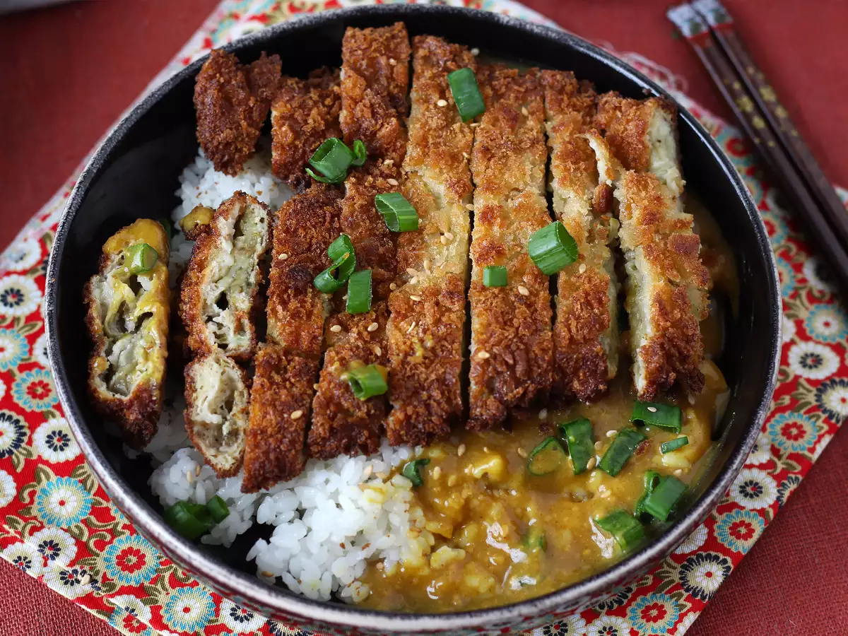 Panko-breaded eggplant, Japanese katsu curry-style (vegetarian) - photo 8