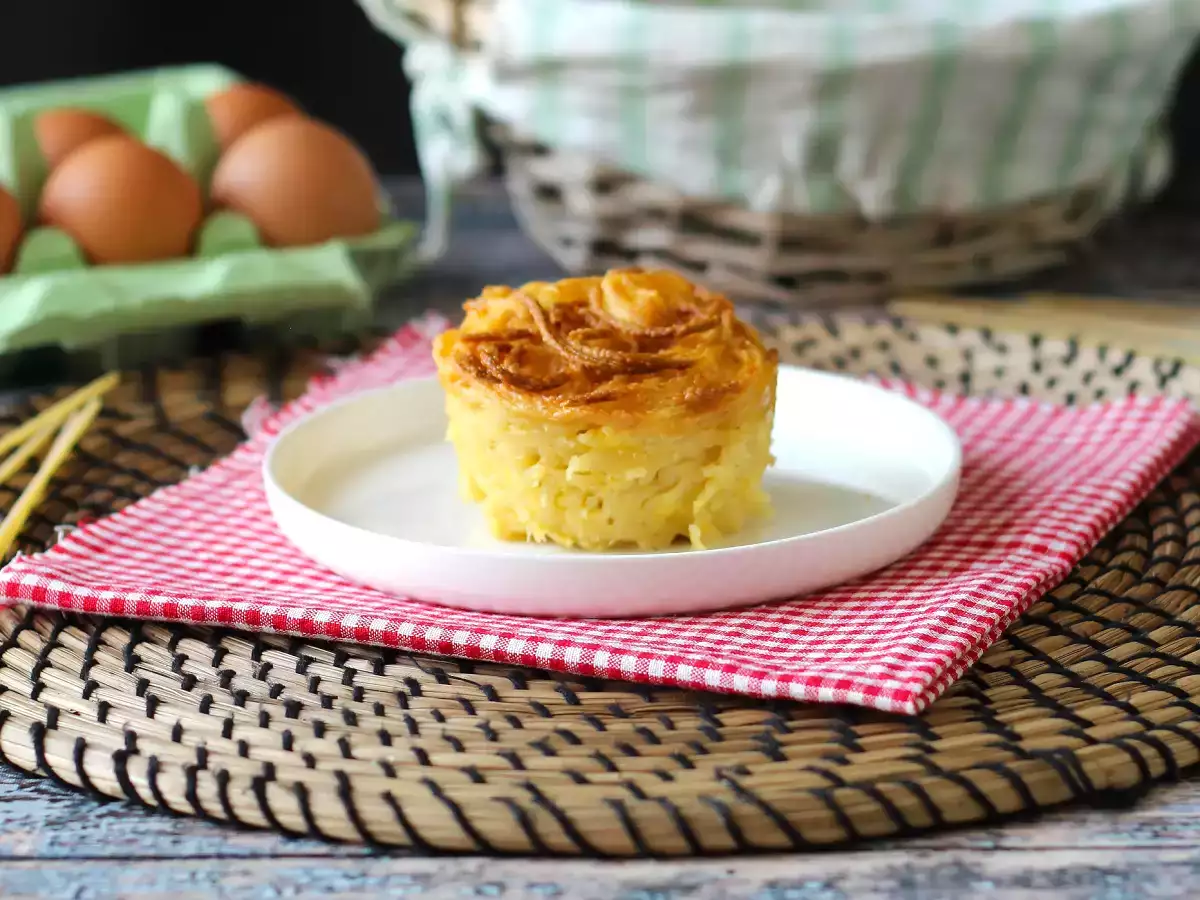 Pasta frittata in airfryer