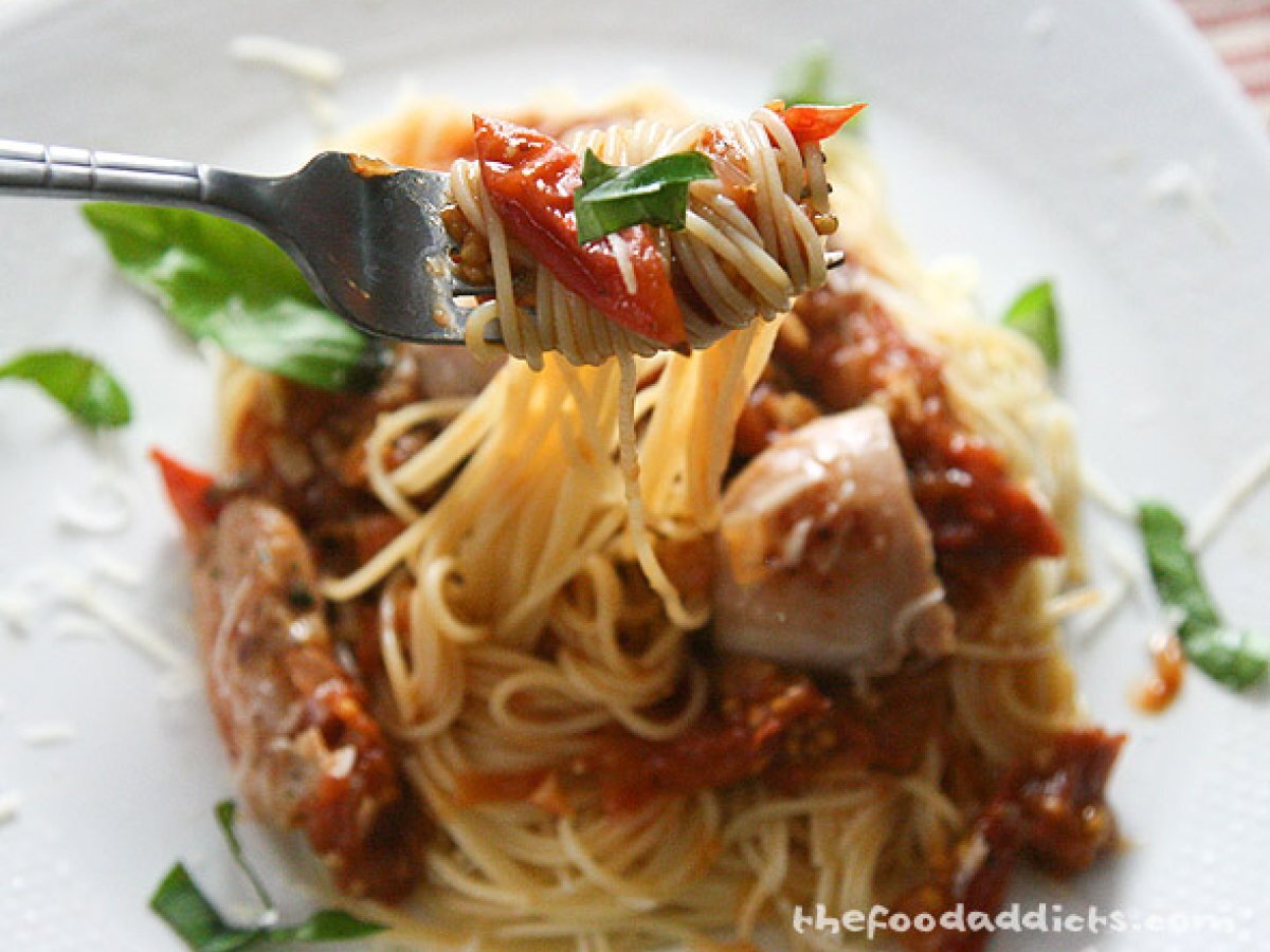 Pasta with Black Cherry Tomato Sauce - photo 2