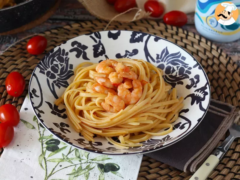 Pasta with cherry tomatoes and shrimps, photo 2