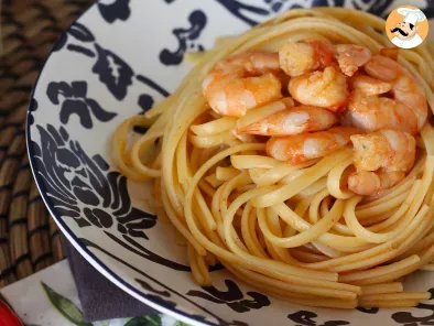 Pasta with cherry tomatoes and shrimps, photo 7
