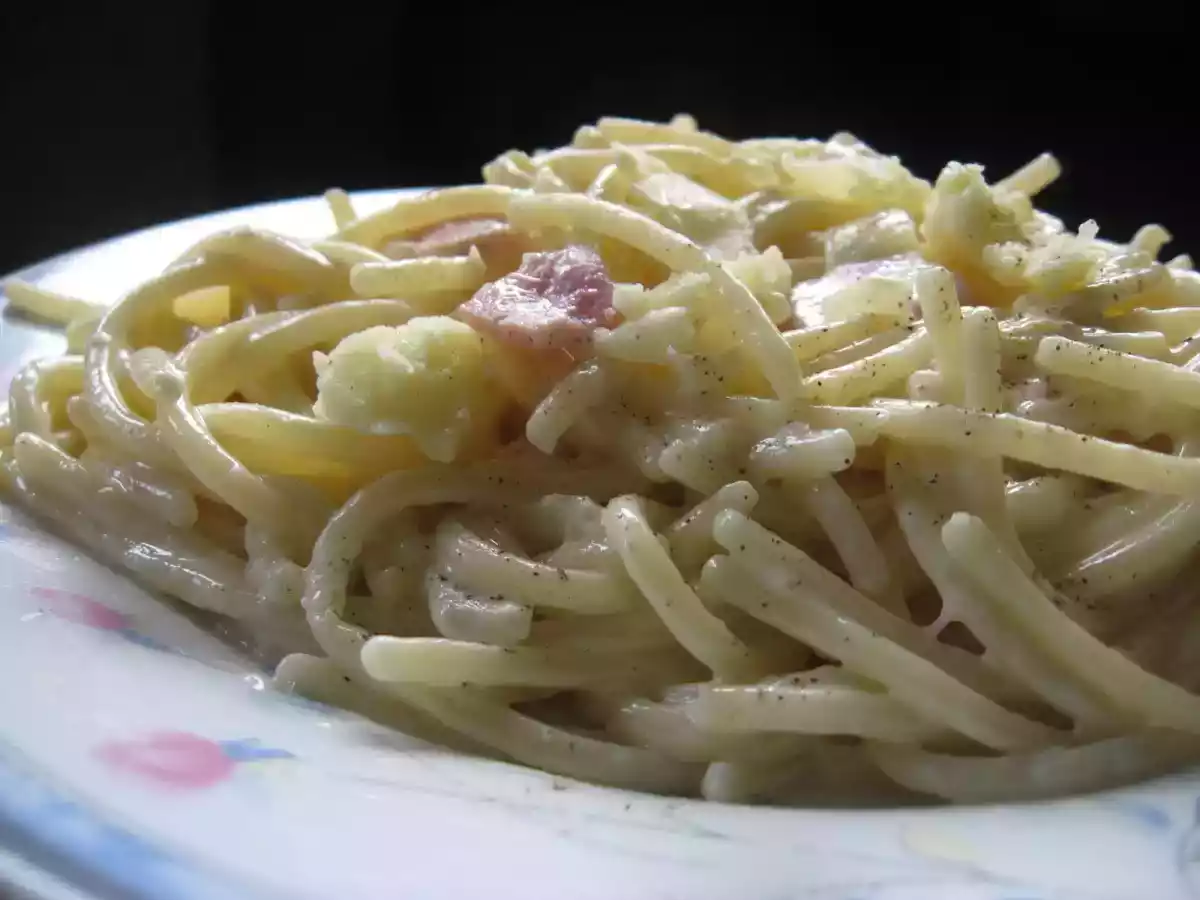 Pasta with Ham and Cream Sauce