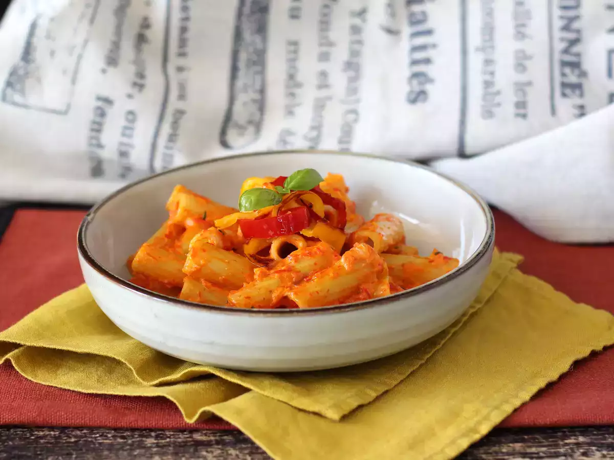 Pasta with peppers and Philadelphia cream cheese: creamy, quick and delicious - photo 5