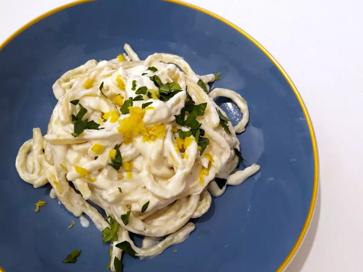 Pasta with ricotta and lemon, a delicate and very easy first course to prepare! - photo 5