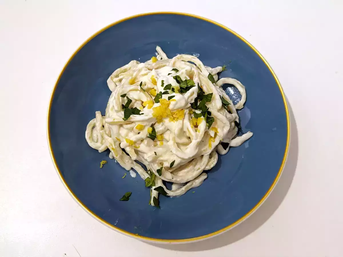 Pasta with ricotta and lemon, a tangy, gourmet recipe - photo 2