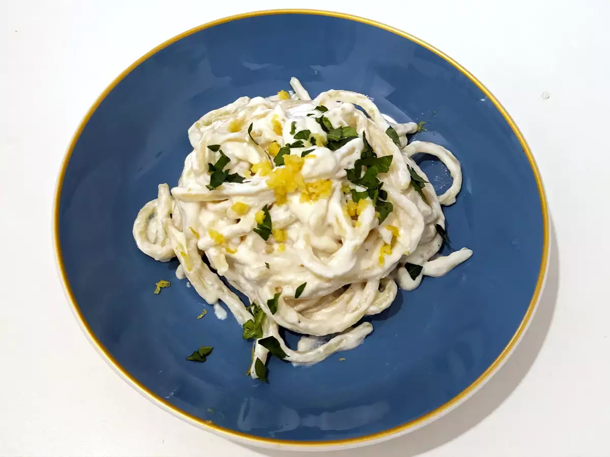 Pasta with ricotta and lemon, a tangy, gourmet recipe - photo 4