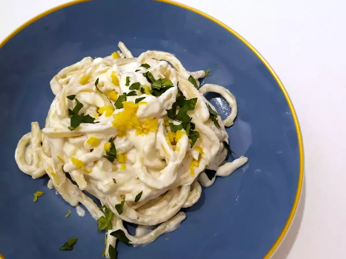 Pasta with ricotta and lemon, a tangy, gourmet recipe - photo 5