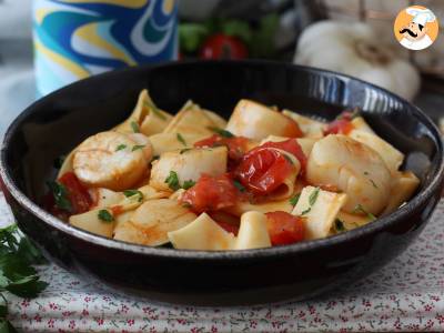 Pasta with scallops, an elegant seafood dish - photo 2