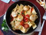 Pasta with scallops, an elegant seafood dish, photo 3