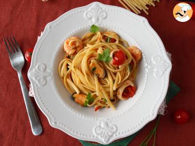 Pasta with seafood, a delicious and very quick dish - photo 5